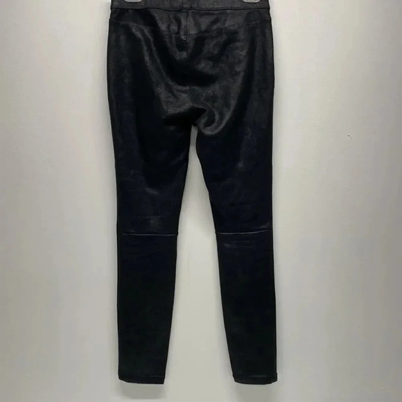 Free People Legging Midnight Vegan Faux Suede Pants Elastic Waist Black Size 4 - Picture 7 of 9